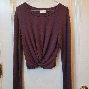 Wilfred Free Long Sleeve front knot lightweight sweater